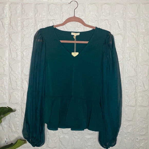 Bell Sleeve | Peplum Blouse | Date Night - Picture 1 of 2